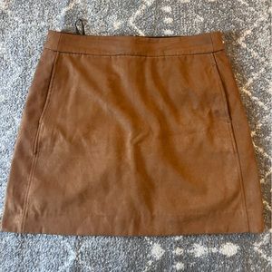EUC FAUX SUEDE JCREW MINI SKIRT Sz14 fits like 12!